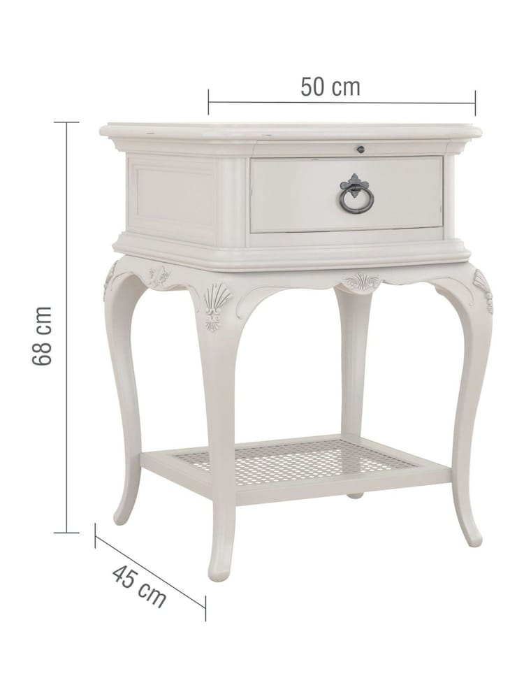 Willis & Gambier Grey Etienne 1 Drawer Bedside Chest - Image 5 of 5