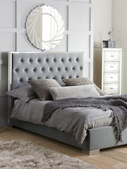 Birlea Grey Chelsea Upholstered Fabric Bed - Image 1 of 5