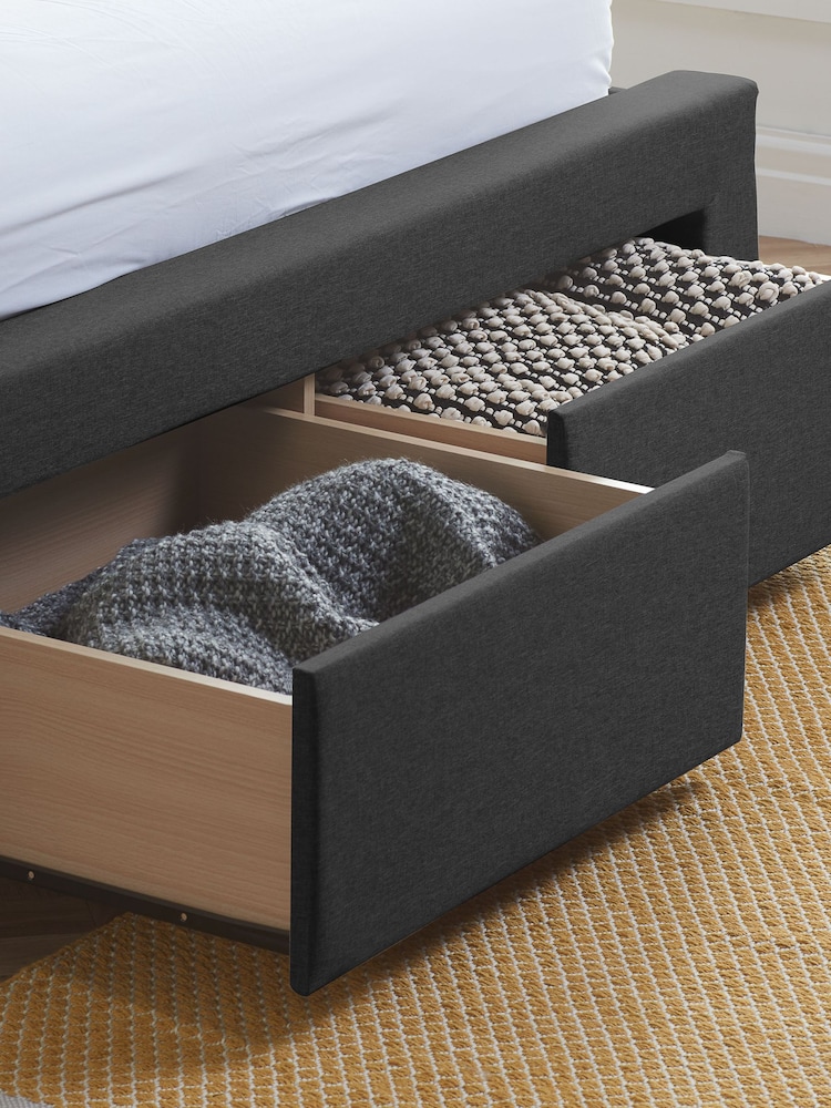 Birlea Charcoal Valentino Upholstered Fabric Bed - Image 2 of 5
