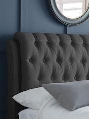 Birlea Charcoal Valentino Upholstered Fabric Bed - Image 3 of 5
