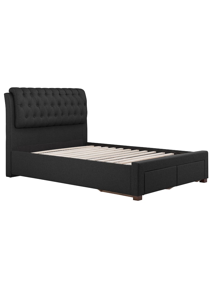 Birlea Charcoal Valentino Upholstered Fabric Bed - Image 5 of 5