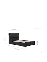Birlea Charcoal Valentino Upholstered Fabric Bed - Image 9 of 9