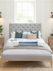 Willis & Gambier Grey Toulon Upholstered and Wooden Bed - Image 1 of 3
