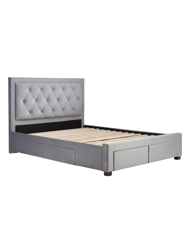 Birlea Grey Woodbury Upholstered Fabric Bed - Image 4 of 4 Birlea Grey Woodbury Upholstered Fabric Bed - Image 4 of 4