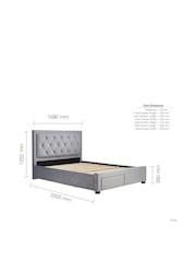 Birlea Grey Woodbury Upholstered Fabric Bed - Image 8 of 9