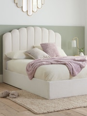 Birlea White Monaco Upholstered End Lift Ottoman Storage Bed - Image 1 of 5