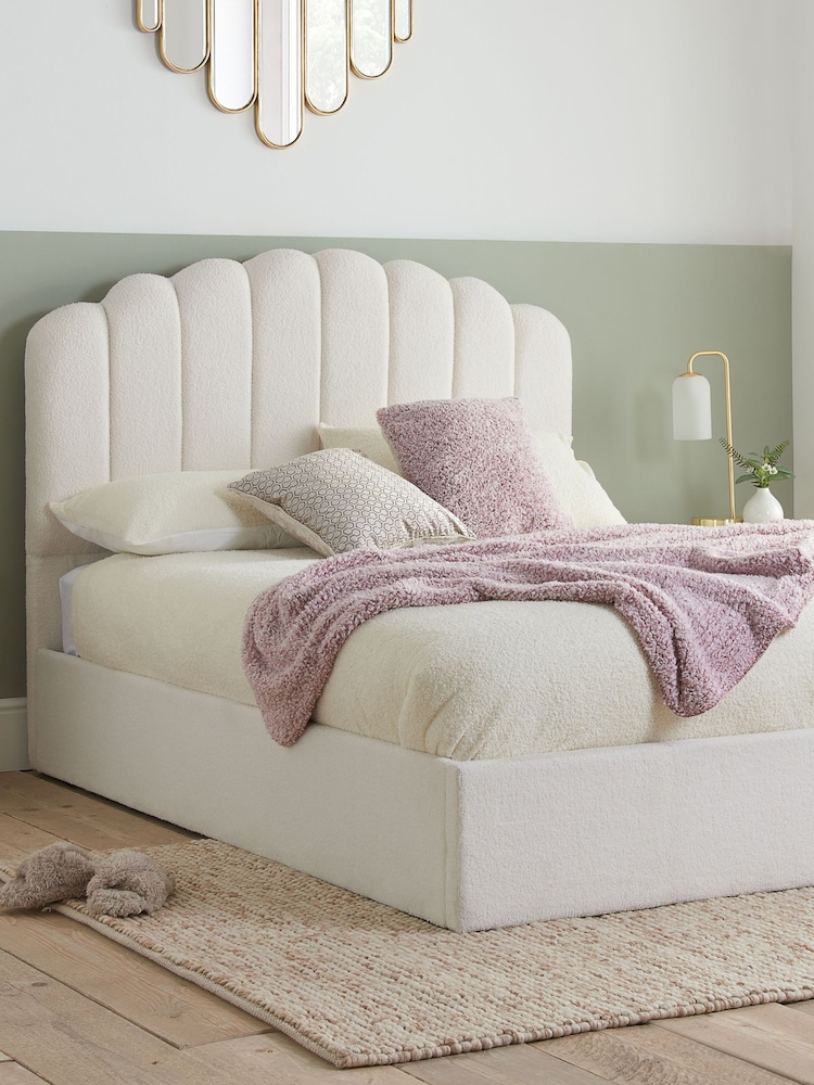 Birlea White Monaco Upholstered End Lift Ottoman Storage Bed - Image 1 of 5