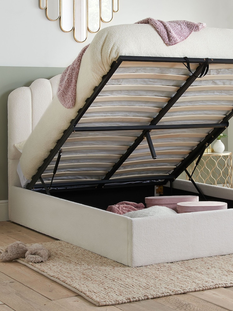 Birlea White Monaco Upholstered End Lift Ottoman Storage Bed - Image 2 of 5