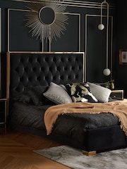 Birlea Black Chelsea Upholstered Fabric Bed - Image 1 of 5