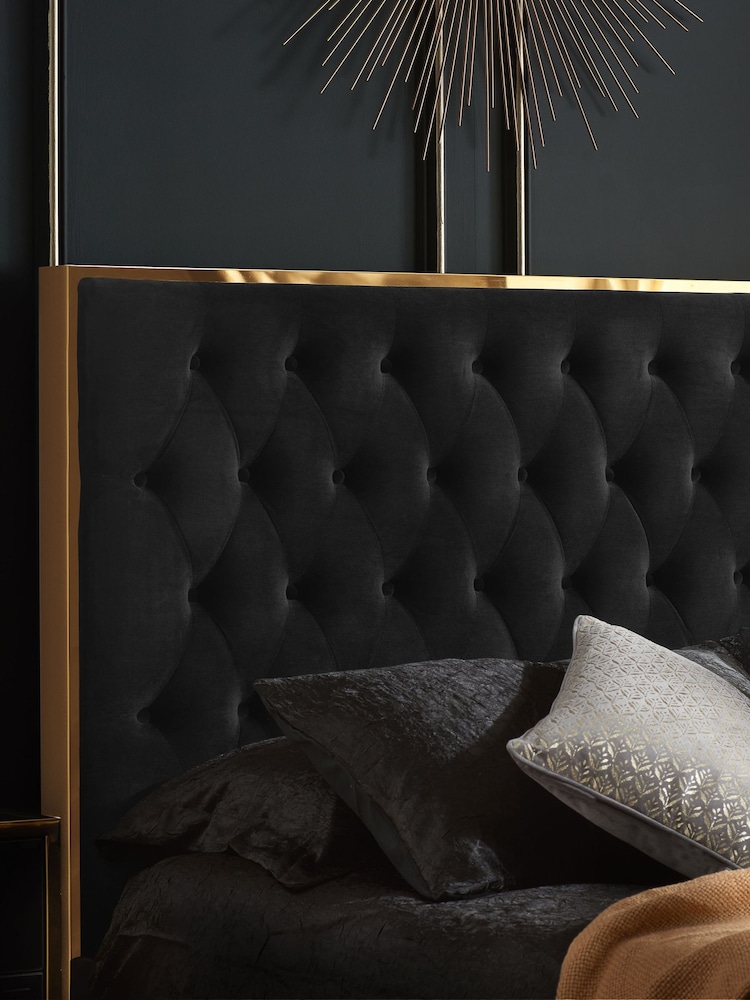 Birlea Black Chelsea Upholstered Fabric Bed - Image 2 of 5