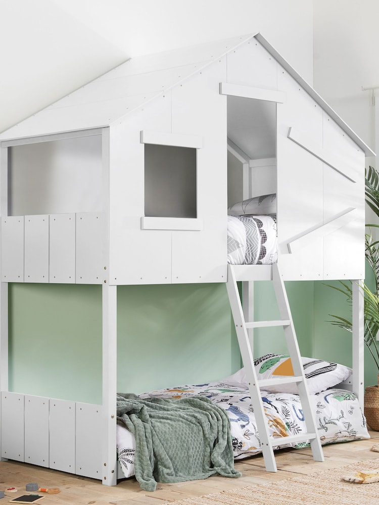 Birlea White Safari Wooden Kids Bunk Bed - Image 1 of 5 Birlea White Safari Wooden Kids Bunk Bed - Image 1 of 5