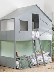 Birlea Grey Safari Wooden Kids Bunk Bed - Image 1 of 5