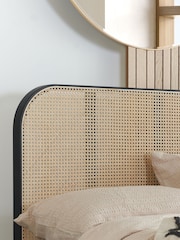 Birlea Black Margot Wooden Rattan Bed - Image 2 of 5