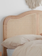 Birlea Oak Leonie Wooden Rattan Bed - Image 2 of 5