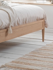 Birlea Oak Leonie Wooden Rattan Bed - Image 3 of 5