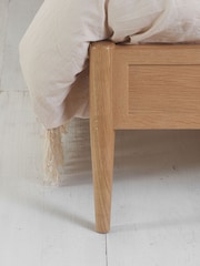 Birlea Oak Leonie Wooden Rattan Bed - Image 4 of 5