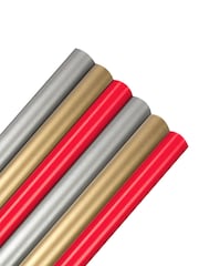 Hallmark Multi Wrapping Paper 6 Rolls x 2M - 3 Colours - Image 2 of 4