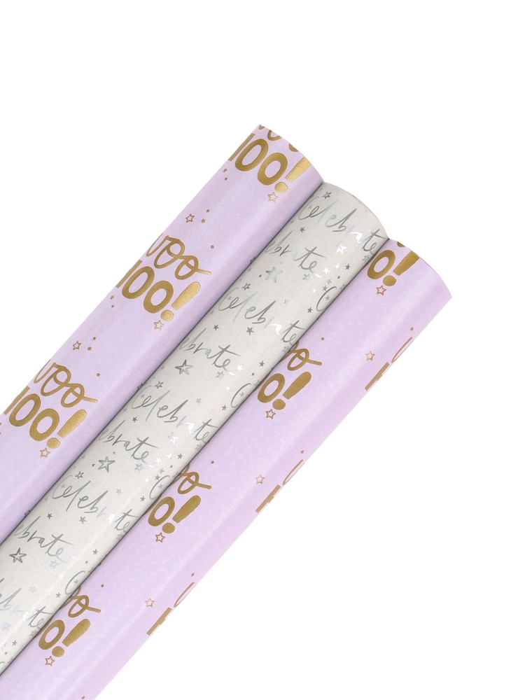 Hallmark Multi Celebration Wrapping Paper 3 Rolls x 2M - Image 2 of 4