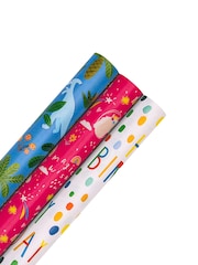Hallmark Multi Wrapping Paper 3 Rolls x 2M In 3 Fun Kids Designs - Image 2 of 4