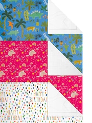 Hallmark Multi Wrapping Paper 3 Rolls x 2M In 3 Fun Kids Designs - Image 3 of 4