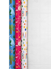 Hallmark Multi Wrapping Paper 3 Rolls x 2M In 3 Fun Kids Designs - Image 4 of 4