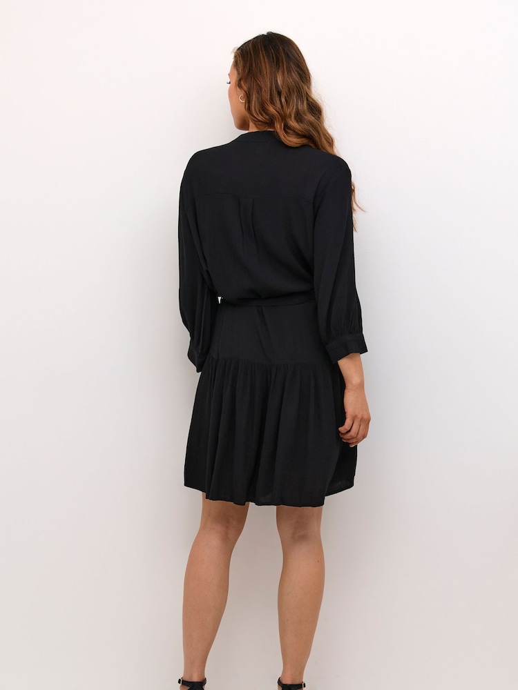Soaked in Luxury Zaya 3/4 Sleeve Above Knee Black Dress - Image 2 of 4