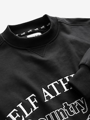 self. Black Crew Neck Sweat Top - Image 6 of 7