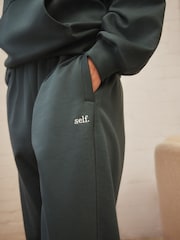 self. Teal Blue Cuffed Joggers - Image 4 of 7