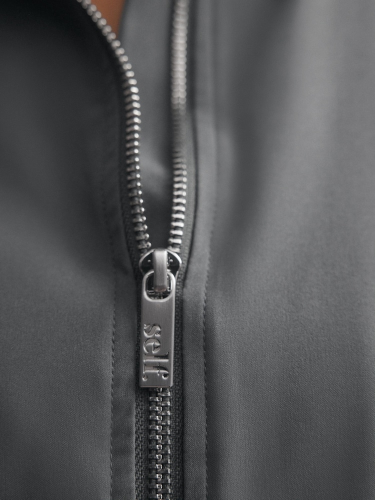 self. Charcoal Grey Full Zip Jacket - Image 8 of 12