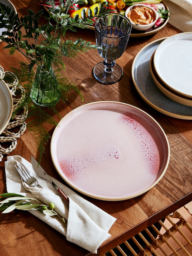Portmeirion Rose Quartz Minerals Dinner Set of 4 Dinner Plates - Image 1 of 9 Portmeirion Rose Quartz Minerals Dinner Set of 4 Dinner Plates - Image 1 of 9