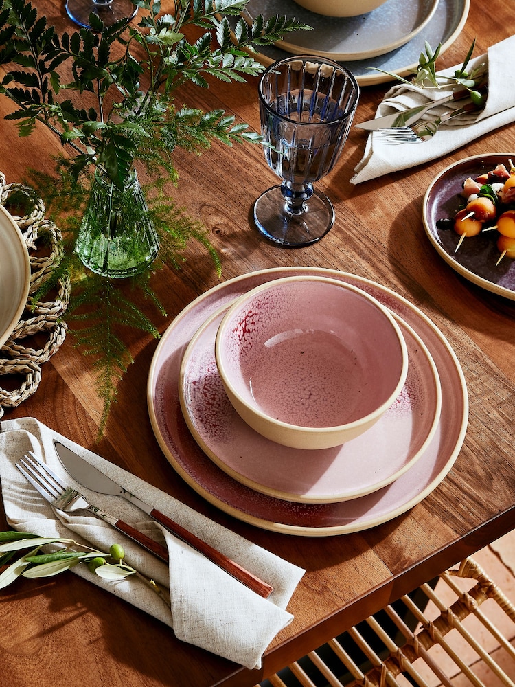 Portmeirion Rose Quartz Minerals Dinner Set of 4 Dinner Plates - Image 2 of 9 Portmeirion Rose Quartz Minerals Dinner Set of 4 Dinner Plates - Image 2 of 9