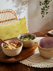 Portmeirion Rose Quartz Minerals Medium Set of 4 Cereal Bowls - Image 2 of 8