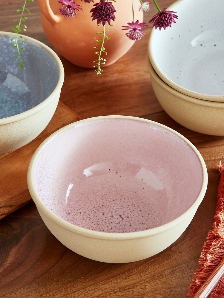 Portmeirion Rose Quartz Minerals Medium Set of 4 Bowls - Image 2 of 8