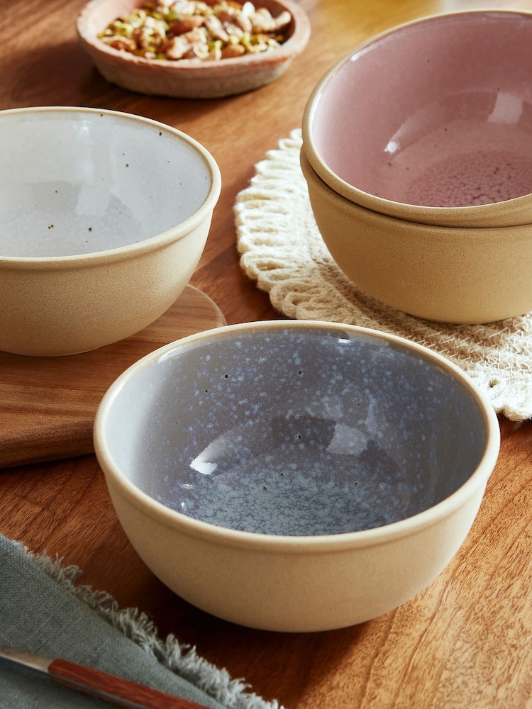 Portmeirion Aquamarine Minerals Medium Set of 4 Bowls - Image 1 of 8