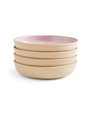 Portmeirion Rose Quartz Minerals Medium Set of 4 Pasta Bowls - Image 5 of 8