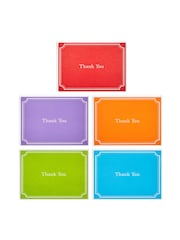 Hallmark Multi 50 Pack Thank You Notes In 5 Coloured Designs - Image 2 of 3