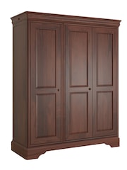 Willis & Gambier Brown Antoinette Wooden Triple Wardrobe - Image 2 of 5