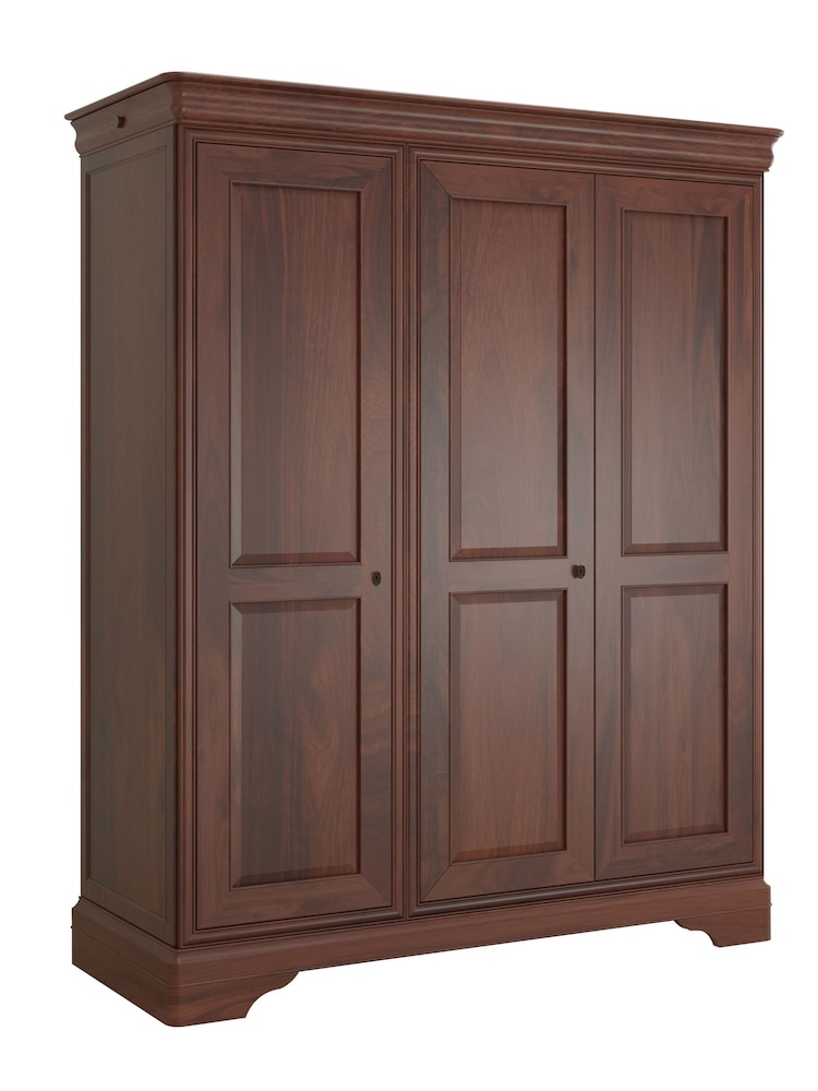 Willis & Gambier Brown Antoinette Wooden Triple Wardrobe - Image 2 of 5