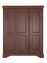 Willis & Gambier Brown Antoinette Wooden Triple Wardrobe - Image 3 of 5