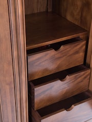 Willis & Gambier Brown Antoinette Wooden Triple Wardrobe - Image 5 of 5
