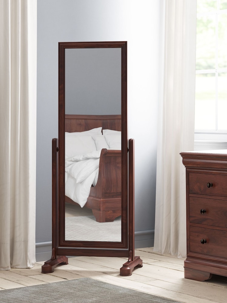 Willis & Gambier Brown Antoinette Wooden Cheval Mirror - Image 1 of 3