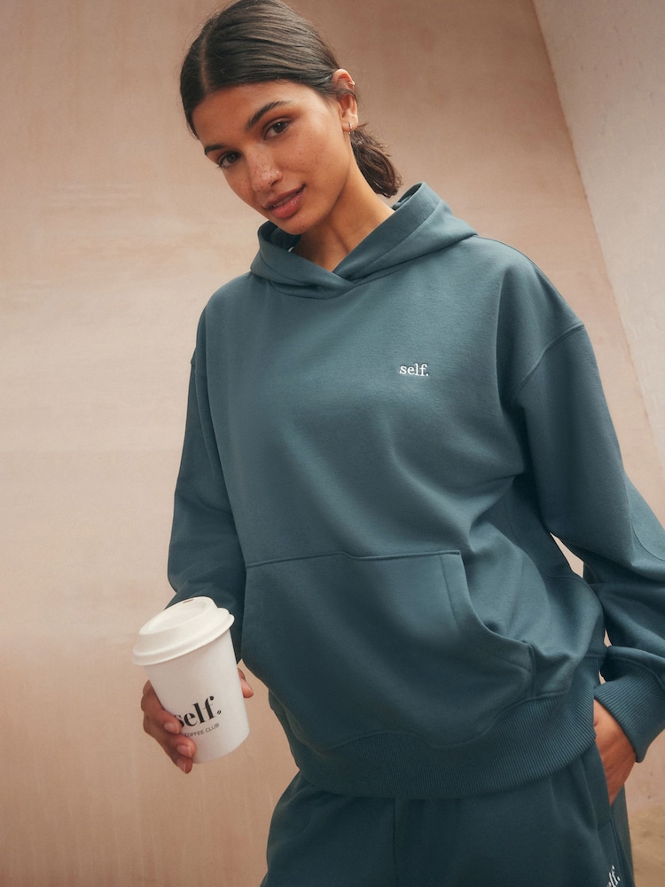 self. Teal Blue Hoodie - Image 1 of 8