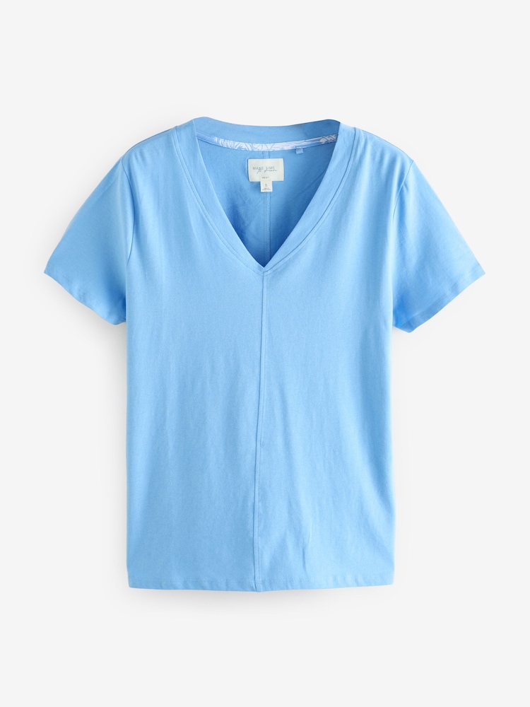 Blue 100% Cotton Short Sleeve Pyjamas - Image 2 of 6