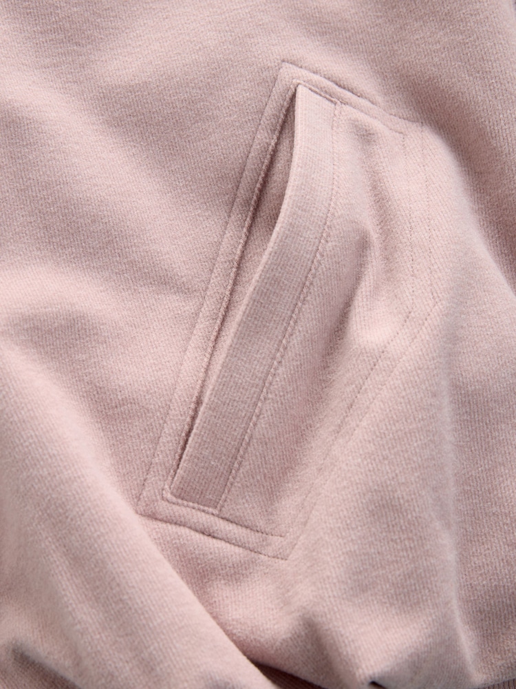 Pink Supersoft Rib Bomber Jacket - Image 9 of 9