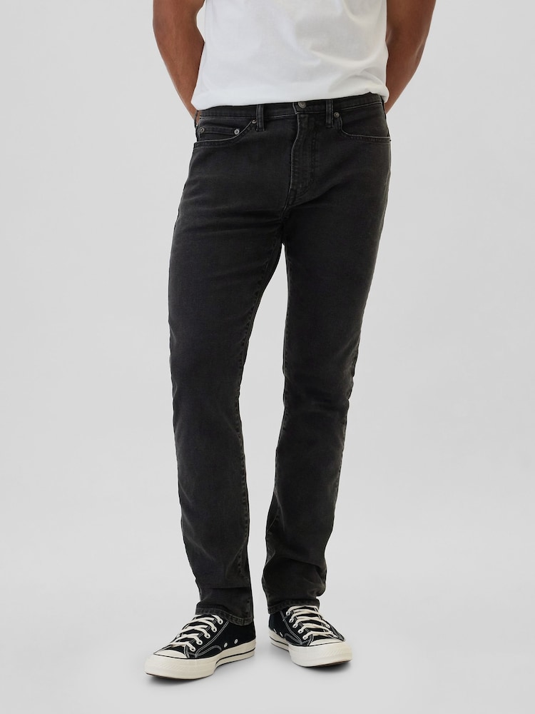 Noir - Gap Coupe ajustée Comfort Extensible Jeans - Image 4 of 5
