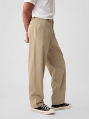Gap Beige Baggy Fit Stretch Modern Chino Trousers - Image 4 of 7