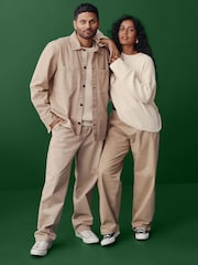 Gap Beige Baggy Fit Stretch Modern Chino Trousers - Image 5 of 7