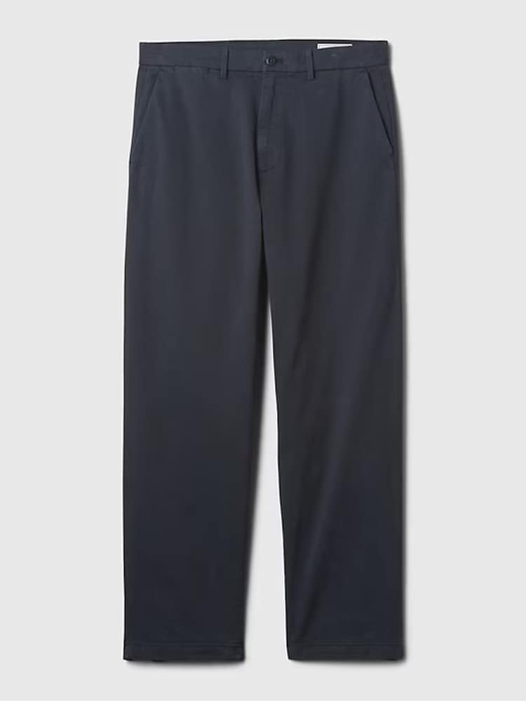Gap Navy Blue Baggy Fit Stretch Modern Chino Trousers - Image 5 of 5