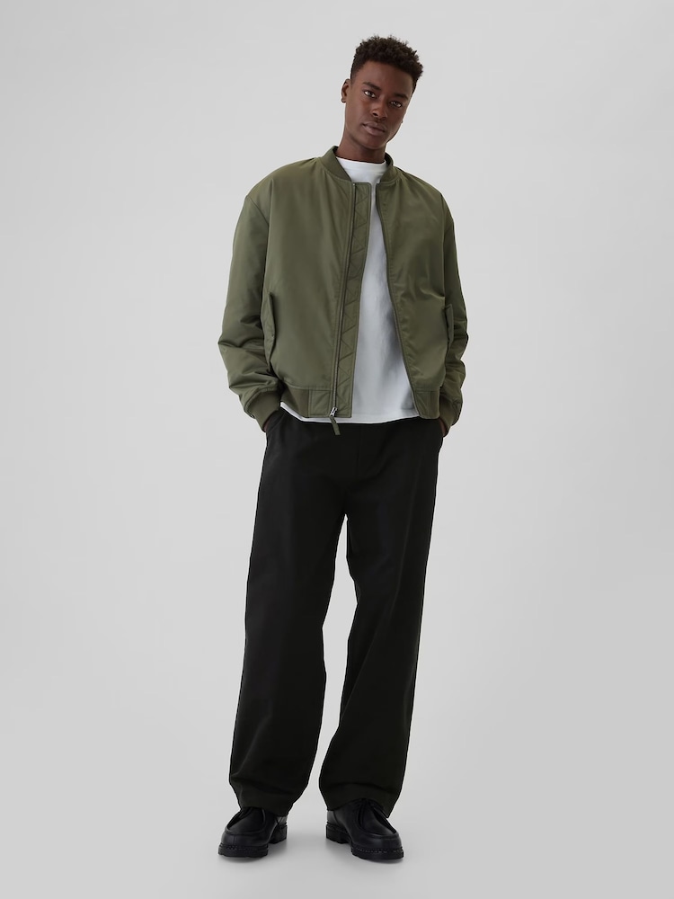 Gap Black Baggy Fit Stretch Modern Chinos - Image 1 of 5