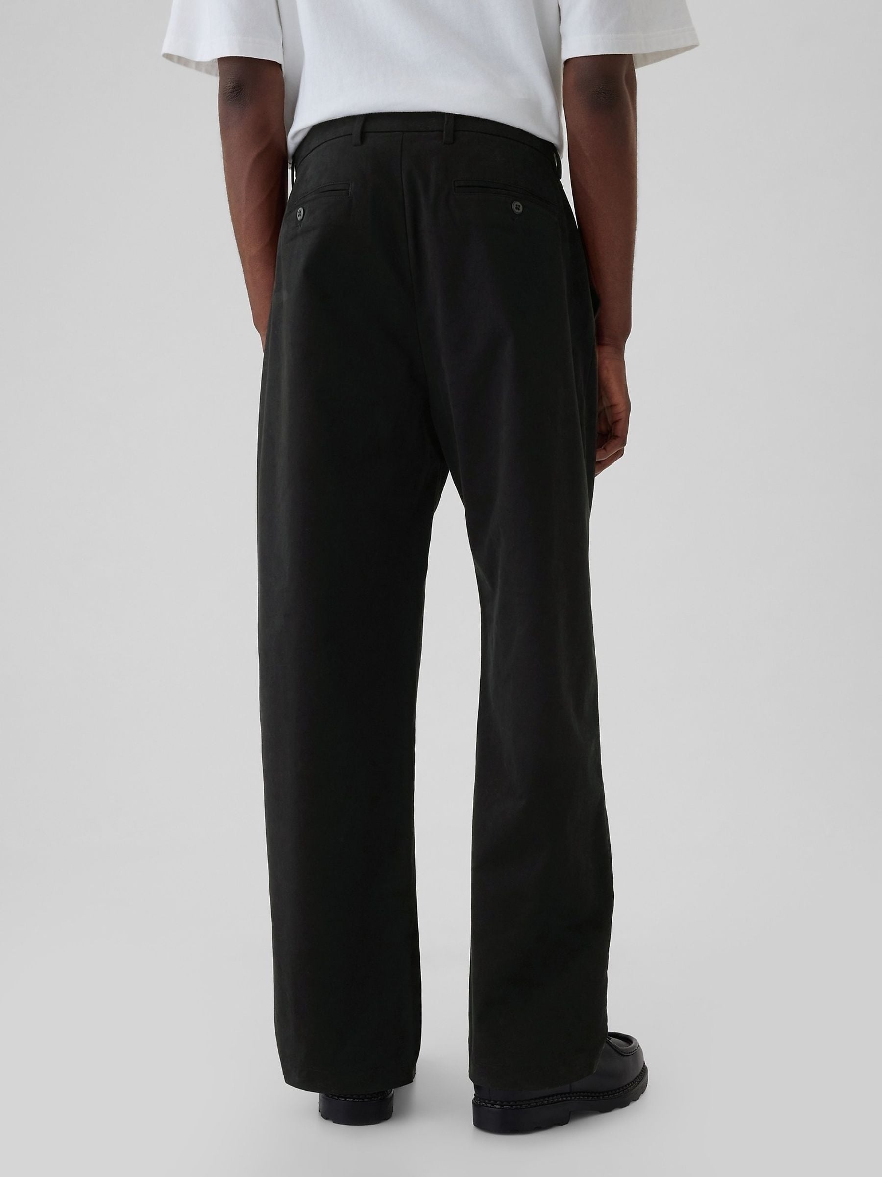 Black Baggy Fit Stretch Modern Chinos Black Baggy Fit Stretch Modern Chinos